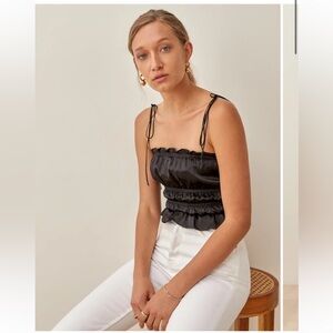 Reformation Viviana Silk Top